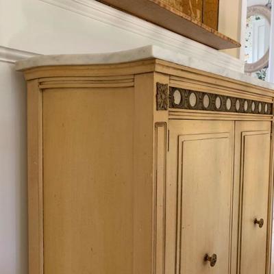 Hall Cabinet with Marble Top 