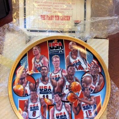 BSO048 Team USA 1992 Basketball Collectors Plate 