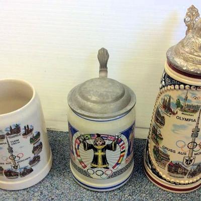 BSO012 Three Olympics Commemorative Beer Steins 