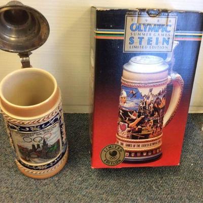 BSO005 Two Commemorative Olympic Beer Steins