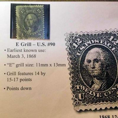 KFC063 E Grill, US Catalog #90, 12 cent Stamp