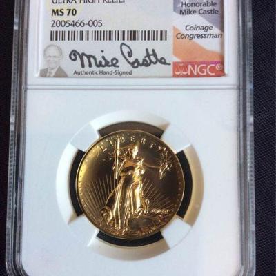 KFC027 US Mint 2009 $20 Gold Coin, NGC MS70