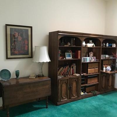 Wall unit bookcases, and many others /each section 30 w x 18.5 d x 72 t 