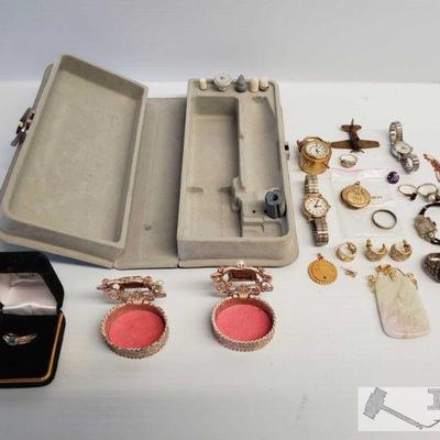 Approx. 22 pieces of Costume Jewelry w/ Four Boxes
Approx. 22 pieces of Costume Jewelry w/ Four Boxes. Jewelry includes watches,...