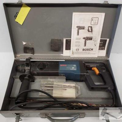 Bosch Bulldog Rotary Hammer w/ Metal Case
Bosch Bulldog Rotary Hammer w/ Metal Case. Model No. 11224VSR 
OS98-027728.1