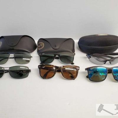 5 Pairs of Ray-Ban, 1 Pair of Oakley Sunglasses(Not Authenticated)
Two polarized lense pairs of Ray-Bans, three regular lense pairs of...