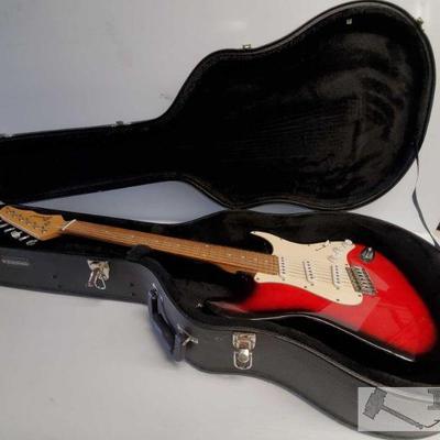 Crescent Red/Black Electric Guitar w/ Black Road Runner Guitar Case
Crescent Red/Black Electric Guitar w/ Black Road Runner Guitar Case...