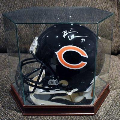 Autographed Brian Urlacher Chicago Bears helmet