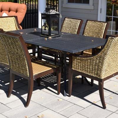 Patio table and 6 chairs
