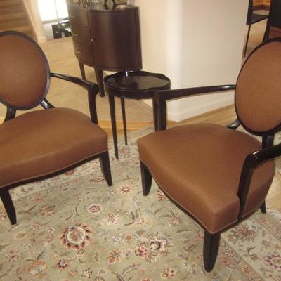 Stunning Throughout Barbara Barry For Baker Furniture Oval X-Back Dining Side Chairs PAIR