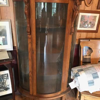 Bow Fronted china cabinet $125
reproduction