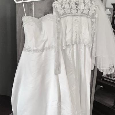 Strapless wedding gown $30
Vintage wedding gown $50
Vintage veil $25