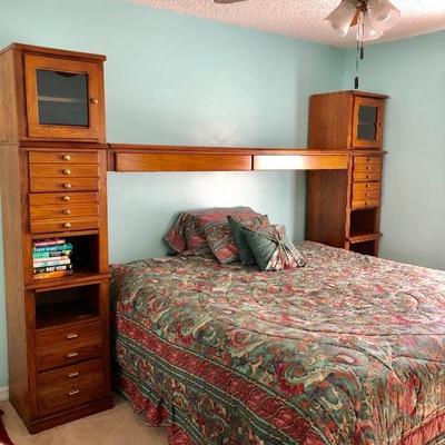 Bassett King Size Fruitwood Bridge-style Bedroom Suite - $325 Set (Save $75)
Includes: 2 Side Shelf Units - $85 EACH `(Each Unit 18W  18L...