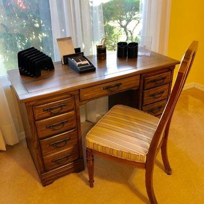 Wood Kneehole Desk - $135
(50W  22D  30H)
