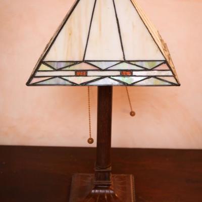 antique stained glass lamp table