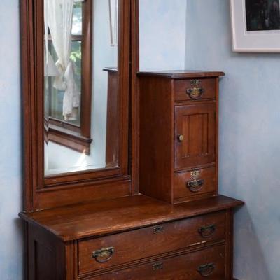 Antique Mirror Dresser
