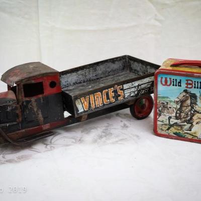 antique and collectible toy and lunch box