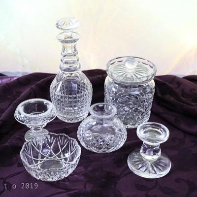 glass and crystal serving dishes 