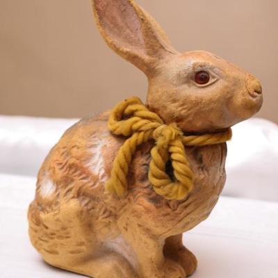 Antique Paper Mache Sitting Rabbit 
