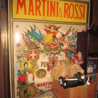 Basement Full Vintage Martini & Rossi Large Print 