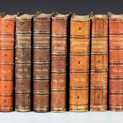 Original 19th c. First Edition, First 15 Volumes of Appleton's Journal