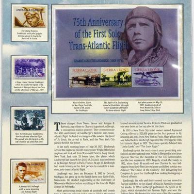 Collection of Charles Lindbergh Commemorative Stamps 