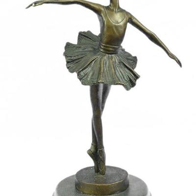 Little Girl Ballerina Bronze Sculpture  
