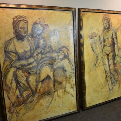 Pair of Original Jim Rogers Paintings 