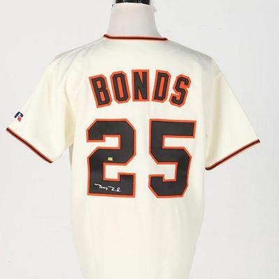Signed Barry Bonds Baseball Jersey