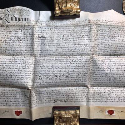 18th Century English Indenture on Vellum
