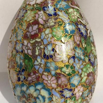 Cloisonne Egg, 6.75" Tall