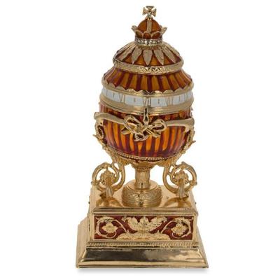 Bouquet Of Lilies Clock Faberge Style Egg