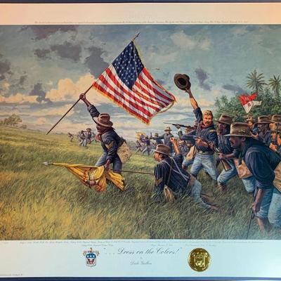 Signed Ltd. Ed. (Army War College Edition) Print of DRESS ON THE COLORS by Dale Gallon, 1998 