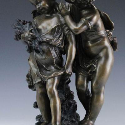 Bronze Sculpture After Auguste Moreau's "The Suggestion"  