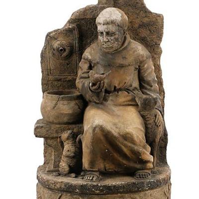 Large Henri Studio Cast Stone Figural Garden Fountain 