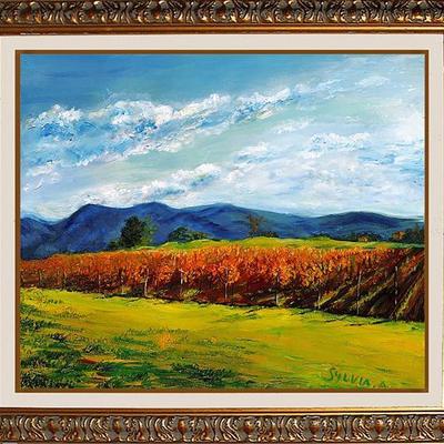 Signed Sylvia Adler Hand Embellished Giclee on Canvas 