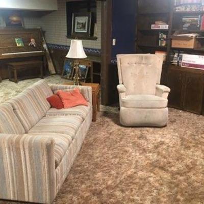 Sleeper Sofa and recliner 
Bring loading help, in the basement 