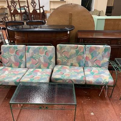 vintage iron patio set