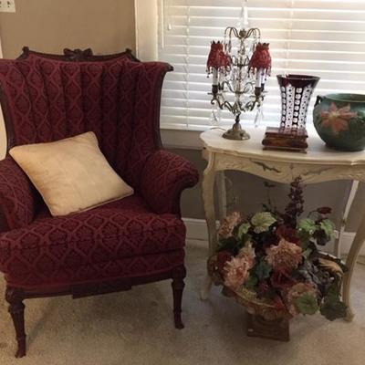 Wingback and Parlor Table