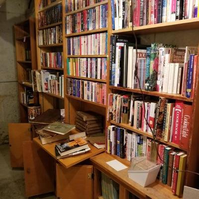 Books from old to new and your personal library cabinet available as well