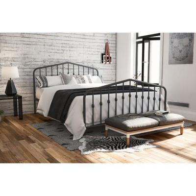 Novogratz 4044439N is Metal Bed, King, Grey