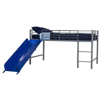 Junior Loft with Slide-Color Silver with Blue Sli ...