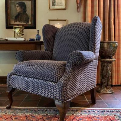 Wingback Armchairs, PAIR 