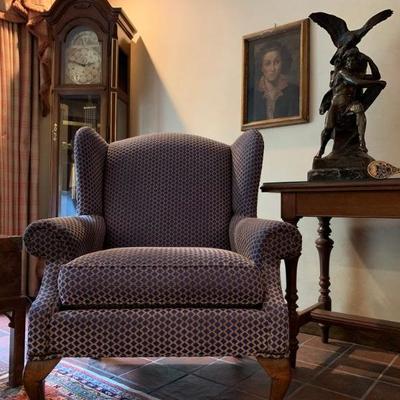 Wingback Armchairs, PAIR 