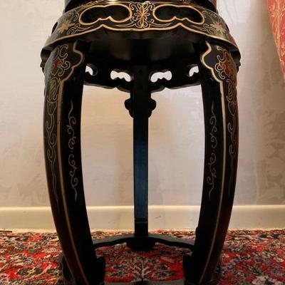 Chinese Lacquered Stools, PAIR 