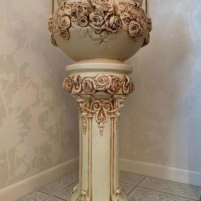 Weller Pottery Jardiniere on Stand