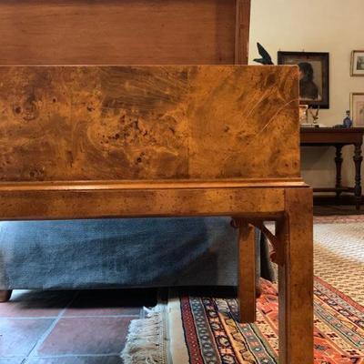 Burled Veneer Box on Stand 