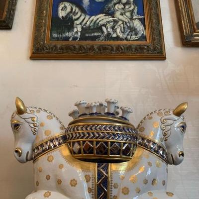Gagik Ghazanchyan, Armenian, Oil on Canvas, Taste Setter Sigma, Two Headed Horse Sensor