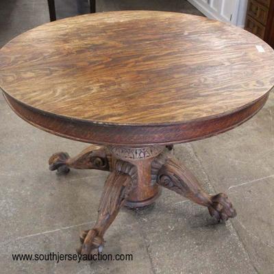 Oak Paw Foot Carved Round Kitchen Table

Auction Estimate $50-$150 â€“ Located Inside

 