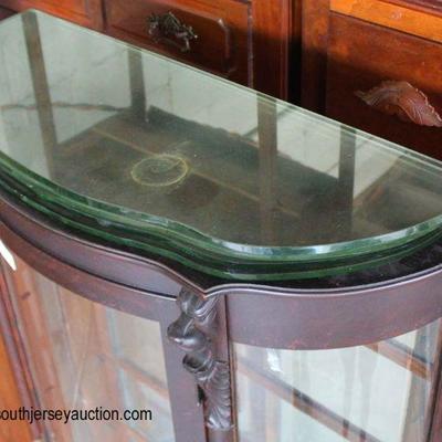 ANTIQUE Mahogany Paw Foot China Cabinet with Carved Griffins and Glass Shelves

Auction Estimate $100-$300 â€“ Located Dock